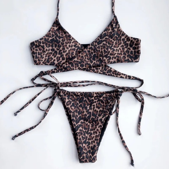 Other - Leopard Print Bikini Swim Set, Medium